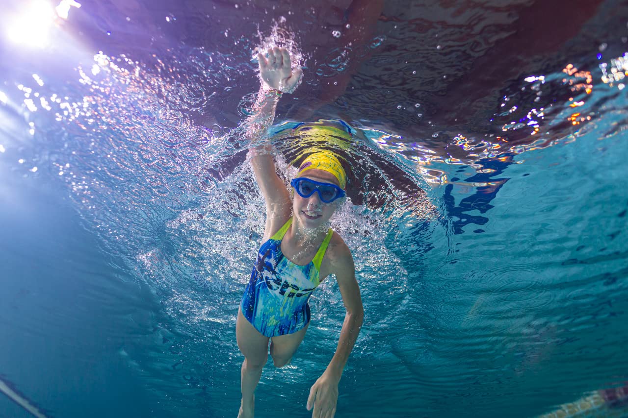 ARENA Unisex Youth The One Junior Swim Mask Fitness Swim Goggles for Boys and Girls Ages 6 to 12 Non-Mirror Lens Perfect for Summer Pool, Pink/Violet