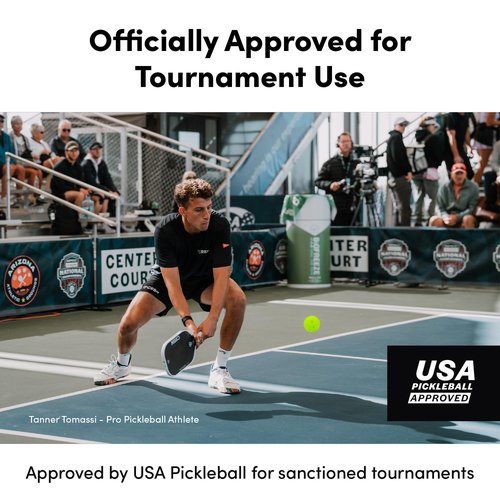 CRBN C40 Pickleball Balls 6 Pack - Outdoor Pickleball Balls - Built for Durability & Precision - Roto-Molded 1-Piece Design
