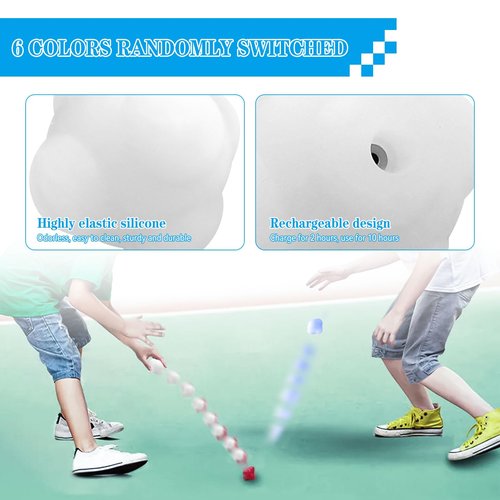 Smart Agile Reaction Training Ball Light Set, 6 Colors Online/Offline Mode Speed Agile Reaction Ball Equipment Quick Response Training Ball Reflex Ball Tools for Enhancing Speed and Agility (1)