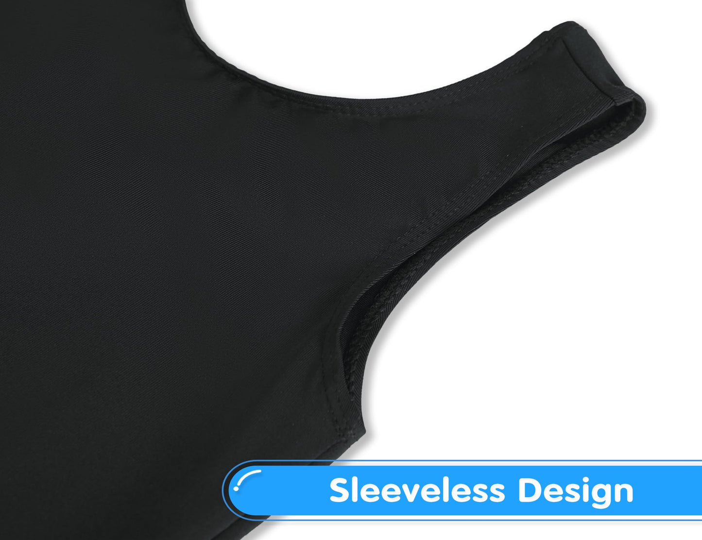 Nokecina Leotard for Girls Gymnastics Size 5-6 Years Old Black Sleeveless Gym Outfit Stretchy Biketard with Shorts
