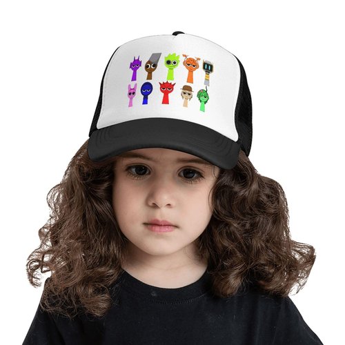 YXLMWZLH Sprunki Baseball Cap Cartoon Print Children's Fashion Summer Baseball Cap, Unisex