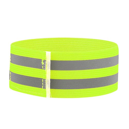 cdar 1/2Pcs Cycling Pants Reflective Band High Visibility Elastic Men Women Night Running Warning Arm Wrist Leg Ankle Strap Cycling Fluorescent Green 2pcs