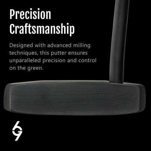 69 Golf Golf Putter with Grip for Men 35'" Length | Stepped Steel Shaft | PVD Coating Putter Head (Right)