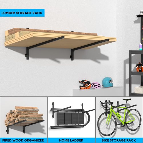 YAJONUE Kayak Storage Rack Heavy Duty, Adjustable Wall Mount Hanger for Indoor Garage & Outdoor Storage, Storage Rack for Kayak, Canoe, Surfboard & Paddle Board (Kayak Storage Rack Wall Mount 2)