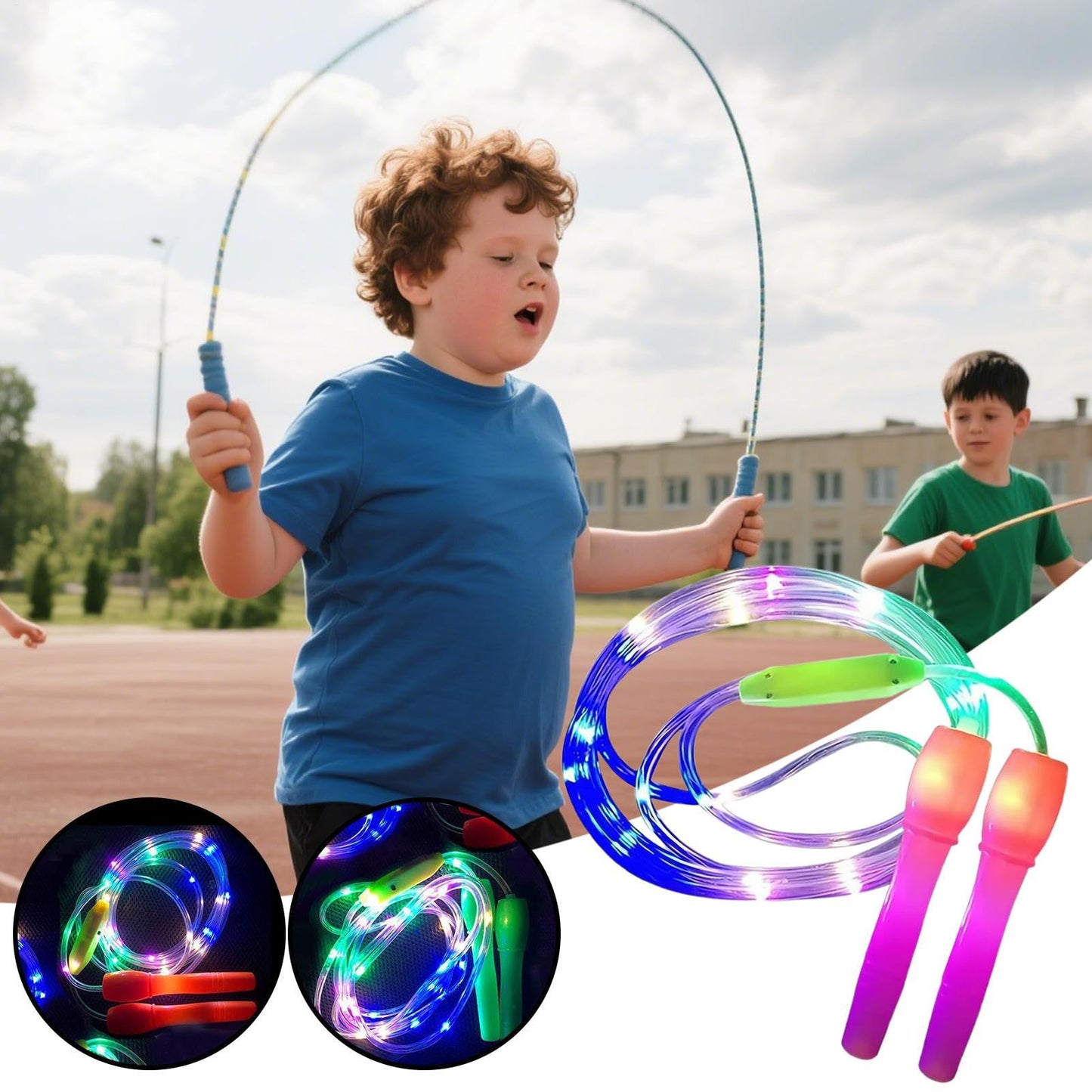 LED Jump Rope - Rechargeable Light Up Skipping Cable, Adjustable Fitness Equipment | Non-slip Fitness Equipment Sport Accessories, Illuminated Exercise Tool, Workout Gear for Women, Girls,