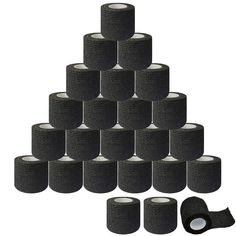 Lyuxzad Self-Adhesive Cohesive Grip Tape Wrap 24 Pack 2" x 5 Yards
