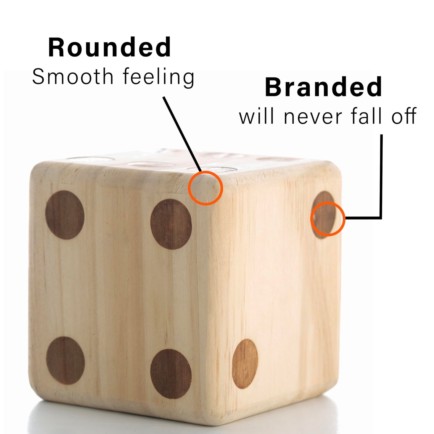 Giant Wooden Yard Dice Set - Outdoor Lawn Games for Adults and Family, 3.5 Inch Solid Pine Wood, Backyard Camping Tailgating Set with Scorecards and Carry Bag