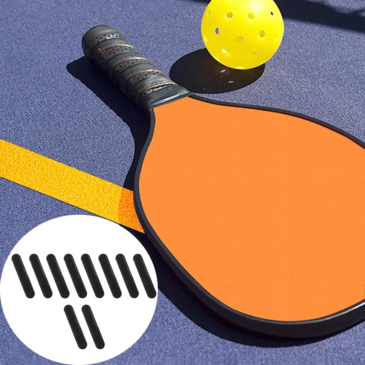 ZLY 20 PCS Pickleball Lead Tape,3g Lead Tape for Pickleball Paddles,for Paddle Edge Guard,Increase Power and Swing Speed (Black)