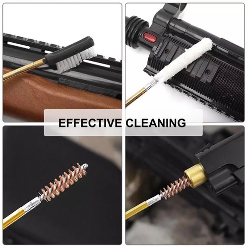 BESWON Gun Cleaning Kit Universal Handgun Rifle Cleaning Kit for .22 .357/.38 .40 .45 Caliber 9mm Pistol Cleaning Kit Brass Brush Tools with Portable Carrying Case
