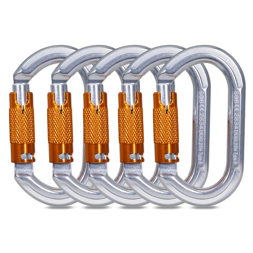 RESQT 22KN Auto Locking Carabiner, Heavy Duty Climbing Carabiners Twist Lock for Rock Climbing, Camping, Rappelling, Hunting, Rescue Equipment