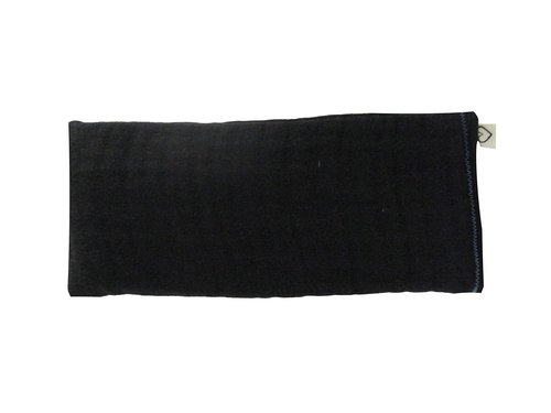 Peacegoods Unscented Flax Eye Pillow - 4 x 8.5 - Soft Cotton - Soothing & Relaxing use for Yoga Massage Sleep Headache Relief - Made in USA - Black