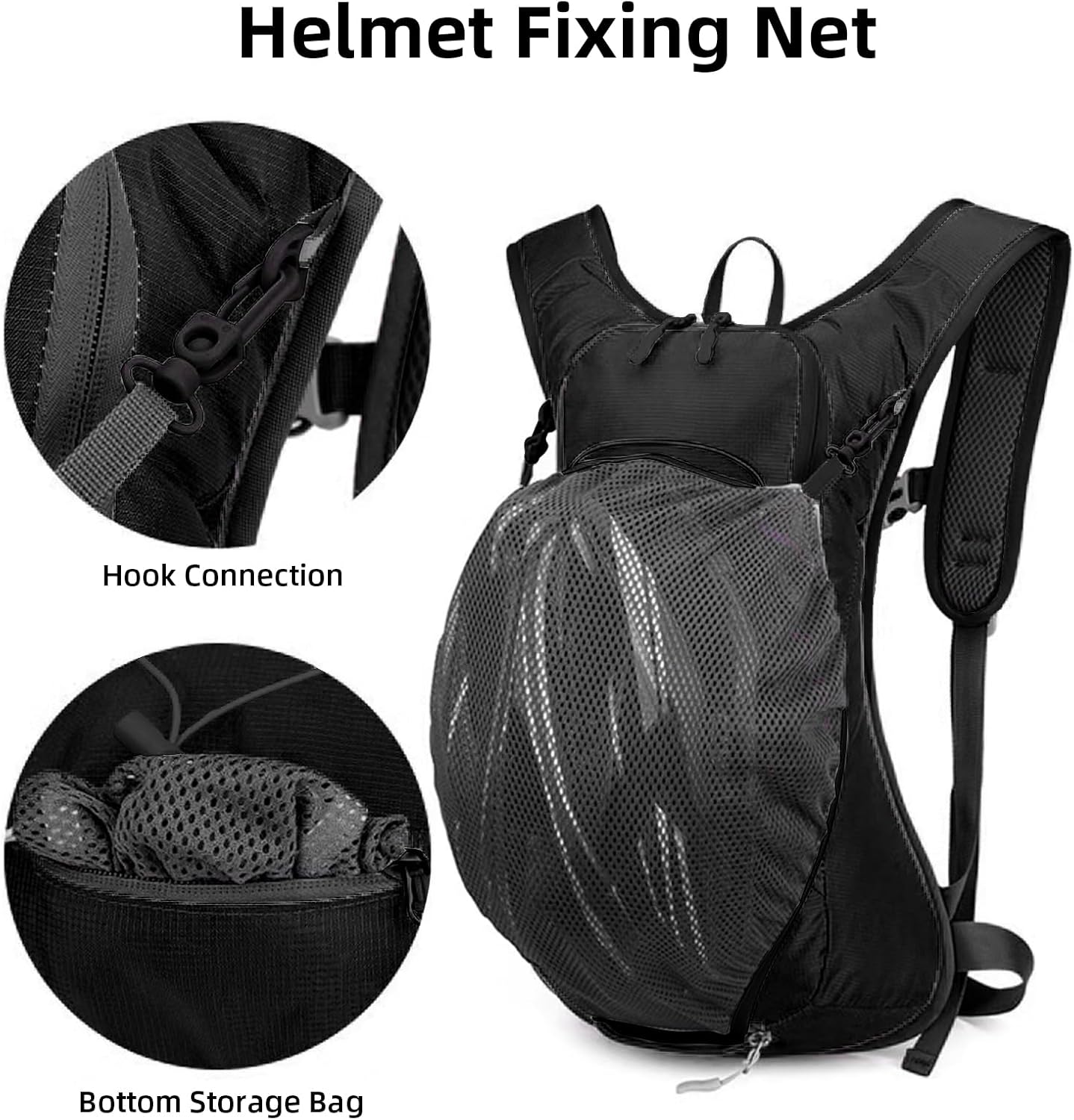Hydration Backpack, Water Backpack with 2L Water Bladder, Hiking Backpack, Lightweight, High Flow Bite Valve Water Backpack, Hydration Pack for Biking, Running and Climbing