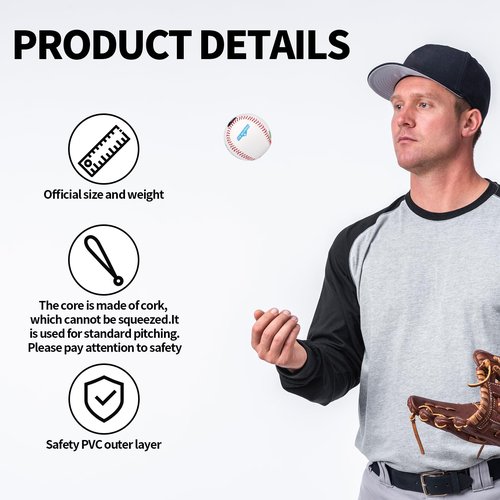 Gosknor Baseball Grip Trainer with Finger Placement, Throwing Ball Training Equipment, Pitch Practice Gear Aids for Teenagers Beginners to Learn Multiple Ball Grips Accessories(Hard)