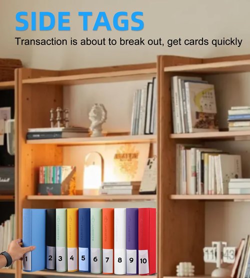 AUSIIBTO Top Loaders Card Binder, 128 Cards, 4 Pocket Side-Loading Pages Compatible for 3" x 4" Toploaders Sleeves, Collectible Football, Baseball Trading Card Albums