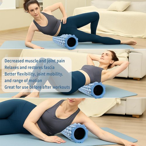 Foam Roller for Back Physical Therapy,Muscle Roller,Roller for Muscles deep Tissue 13" x 3.7"