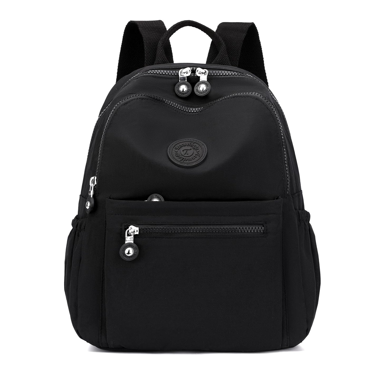 Tanweibago Mini Nylon Women Backpacks,11L Small Ladies backpacks Casual Lightweight Women Shopping Travel Daypack (Black)