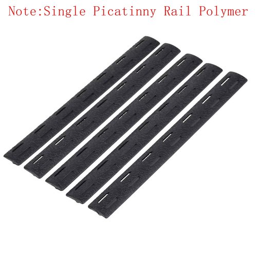 LOTGAUEN Picatinny Rail Polymer 5Pack Polymer Rail for M-Rail Black