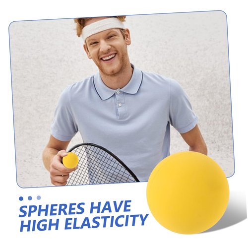 SUPVOX Highly Visible Bouncing Balls Racket Balls Boys and Girls Party Favors Yellow 4pcs Set