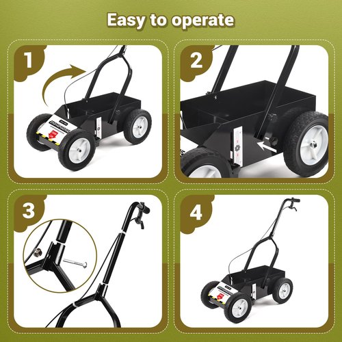 YOOLLE-TOOLS Heavy Duty Striping Line Marking Machine, Parking Lot Striping Machine, Work with Professional Inverted Striping Spray Paint, 9.8" x 13" x 28.3", Black