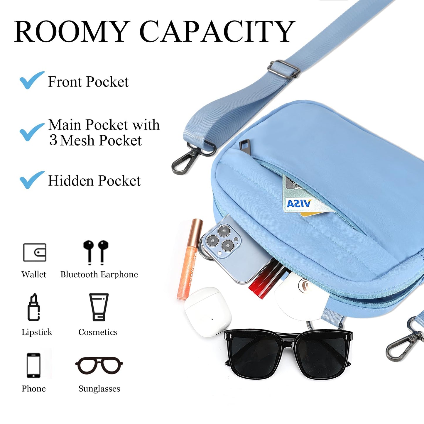 MAXTOP Small Crossbody Bags for Women Belt Bag Fanny Pack with Adjustable Strap