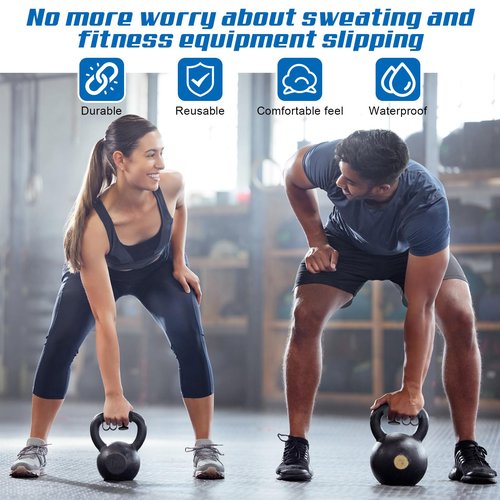 Weight Lifting Grips,Workout Gloves Grips Gym Men Women Silicone Hand Grip Protector for Gym Training and Exercise,Weight Lifting Dumbbell,Deadlift,Pull Up Anti-Slip Grippers-Black