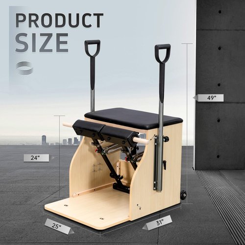 Faittd Pilates Chair, Split-Pedal Stability Combo Chair with Handles,Pilates Reformer Machine,Pilates Equipment for Home Or Studio Use