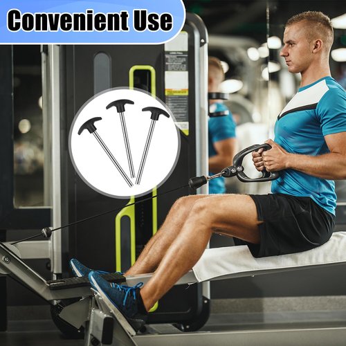 3pcs Weight Stack Pin, Gym Pins for Weight Stack,Weight Lifting Pins for Universal Home Commercial Gym Strength Training Equipment Machine Pin Insert Accessories（3/8" Diameter / 6" Locking Space）