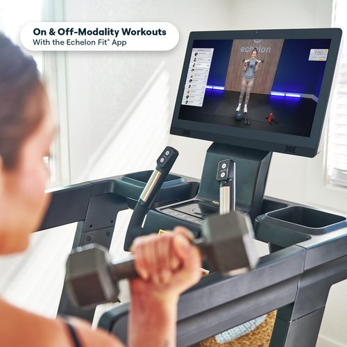Echelon Stride 50-RCX-22 Treadmill for Home Cardio with 22 Inch HD Touchscreen, 12.5 MPH Speed, 15% Incline, Air Cushioning Deck, Bluetooth, 350 LB Capacity + 30-Day Free Membership