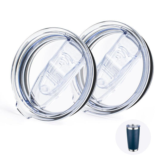 20 oz Tumbler Replacement Lids 2 Pack,Fit of Inner Diameter 3.23 to 3.25 INCH Tumbler Cup,Spill Proof Splash Resistant Tumbler Lids Silicone Sliding Covers BPA-free