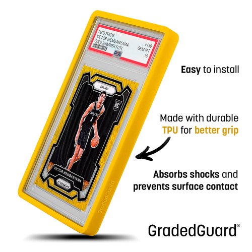 GradedGuard Graded Card Guard Case for Standard PSA Slab Case | Multiple Colors | Soft Touch Matte Finish | Stackable | Made to Fit PSA | Solid TPU and PC Design. (Black)