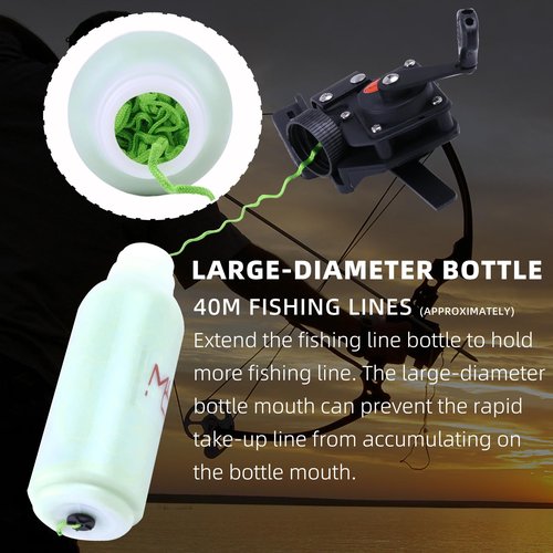 Moyujian Archery Bow Fishing Reel Hunting Bow Fishing Reel 43 Yard Fishing Rope Used for Compound Bow and Recurve Bow