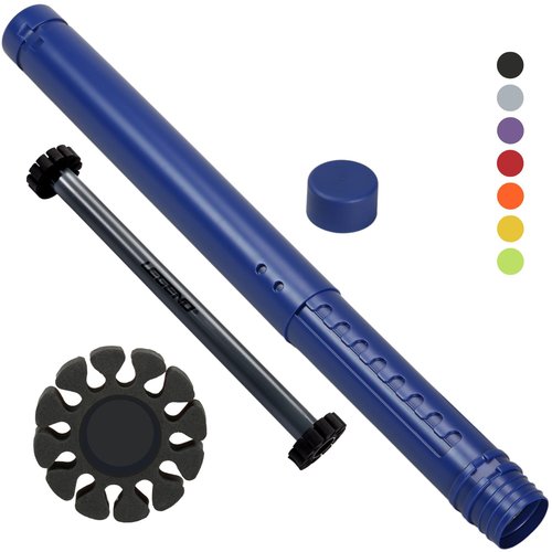 Legend Archery Arrow Tube Case - Adjustable & Extendable Arrow Holder for Hunting, Target Shooting - Protective EVA Foam Arrow Separators Included Archery Storage for 12 Carbon Arrows - Blue