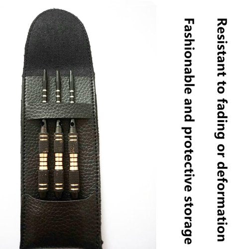 Peenbbop Dart Case for Steel and Soft Tip Darts, 2 Pcs PU Leather Darts Accessories Organizer for Home Traveling Outdoor, Holds 3 Darts