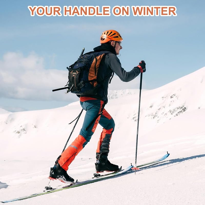 Winter Waterproof Touchscreen Gloves for Men Women - Warm Fleece Lining, Windproof, Black Large