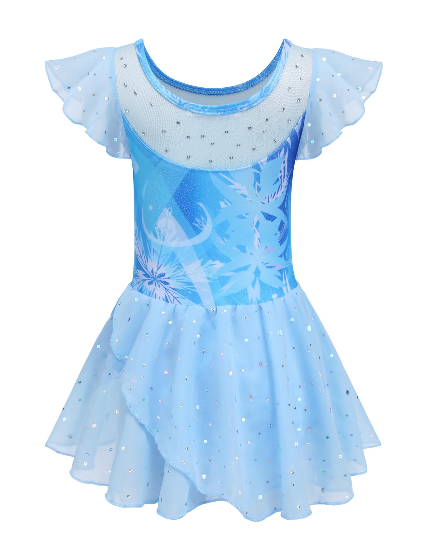 Zaclotre Girls Ballet Leotards Ruffle Sleeve Sparkle Dance Leotard Toddler Ballerina Dress Outfits