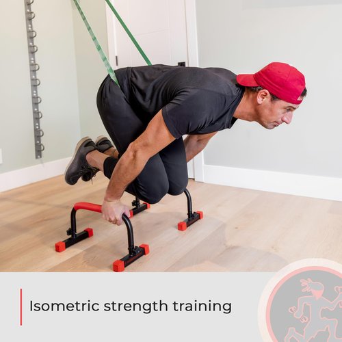 Rubberbanditz Parallettes Bars For Push Ups & Dip | Lightweight, Heavy Duty Non-Slip Parallel Bars Stand For Handstands, Calisthenics, Crossfit, Gymnastics, & Bodyweight Training Workouts (Lightweight)