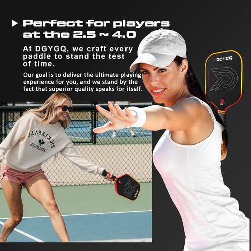 DGYGQ Pickleball Paddles - Professional Carbon Fiber Paddle with Honeycomb Core Pickleball Rackets - Lightweight Precision & Enhanced Shock Absorption for High Spin & Powerful Shots