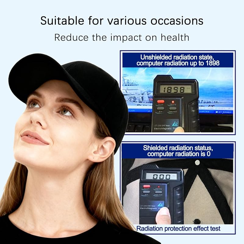 Anti-Radiation EMF Hat Shielding Cap 99.99% - Black, One Size (Variation: Black+One Size)