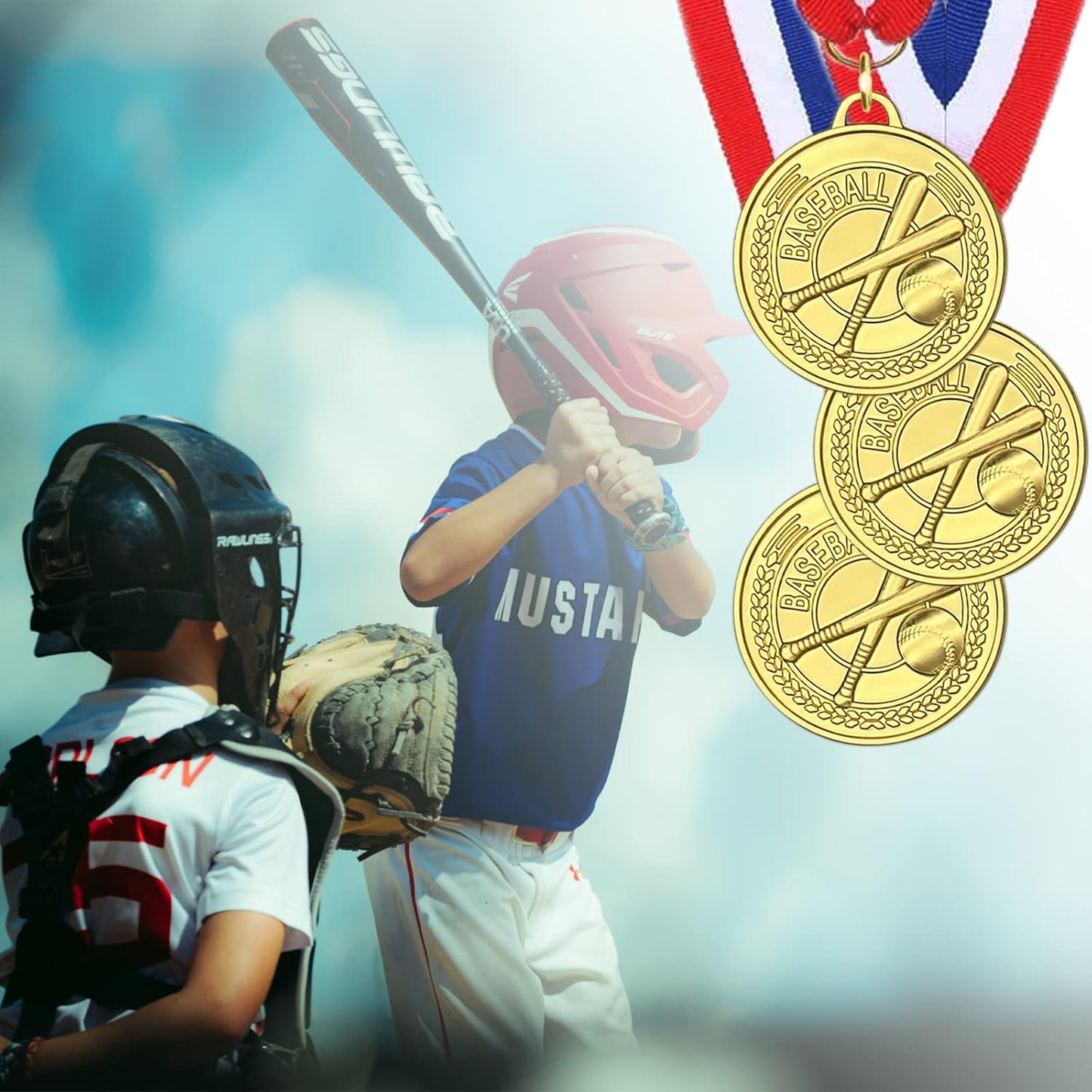 12 Pieces Gold Medals for Awards - Winner Medal Metal with Neck Ribbon Prizes for Kids, Adults, Sports Day, Spelling Bees, Competitions, Party, 2 Inches
