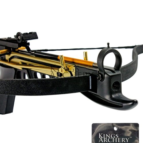KingsArchery Crossbow Self-Cocking 80 LBS Adjustable Sights, 3 Aluminium Arrow Bolts Bonus 24-Pack Colored PVC Arrow Bolts