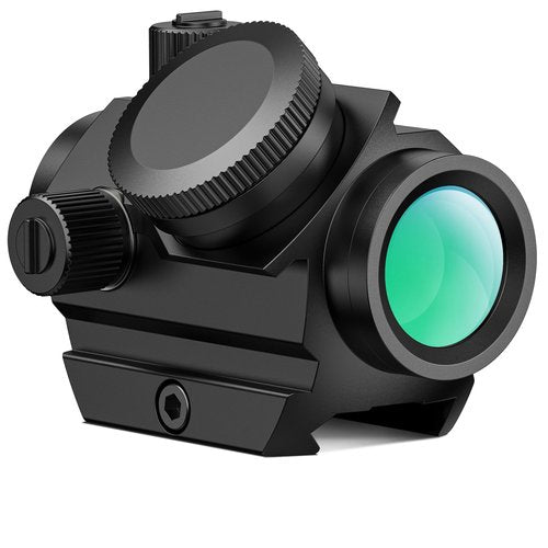 MidTen Rechargeable Green Dot Sight with Motion Awake 3 MOA Dot Compact Scope, 1x21mm Optics with Lower 1/3 Co-Witness Riser & Low-Profile for 20mm Pica tinny Mount, IPX7 Waterproof & Fogproof