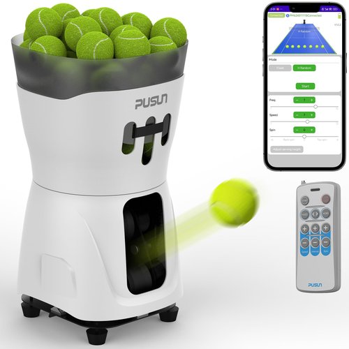 PUSUN PT-MINI PRO-Tennis Ball Machine (White)
