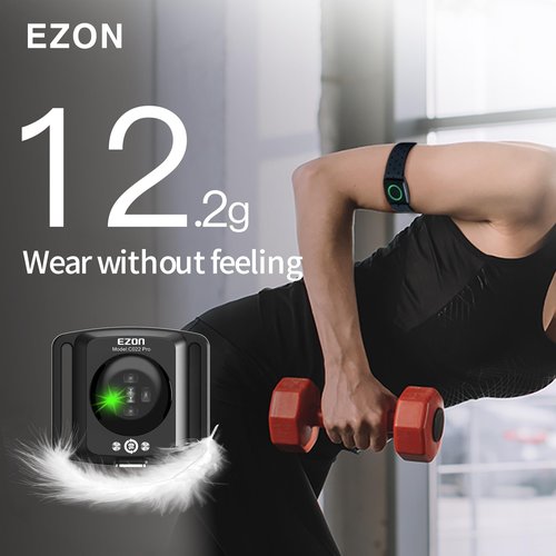 EZON C022Pro Heart Rate Monitor Armband with ANT+ & BLE Bluetooth,3ATM Waterproof - Adjustable Design for Running Cycling Gym, Compatible with Peloton/Wahoo/Polar/Strava