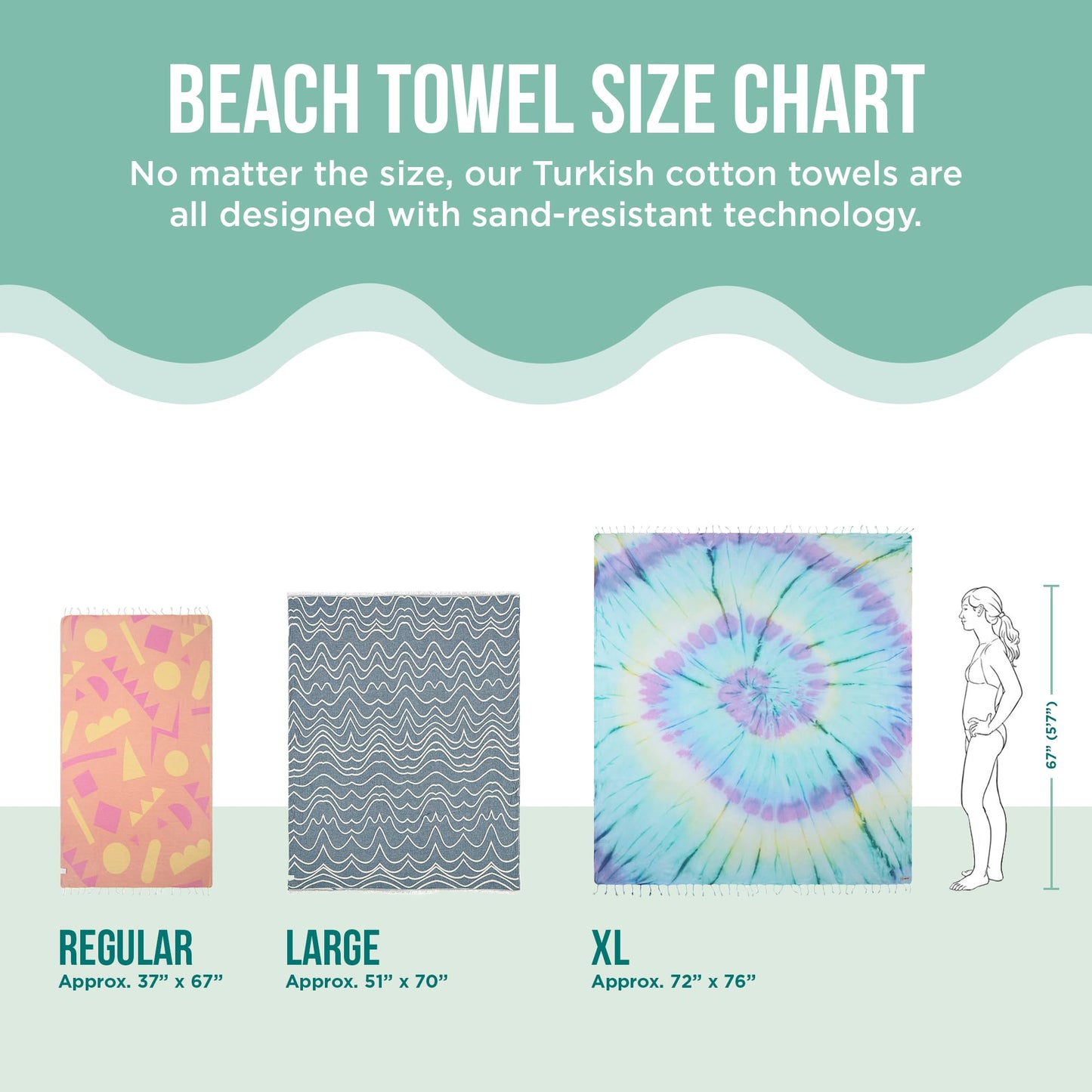 Sand Cloud Turkish Beach Towel - Sand Resistant - 100% Certified Organic Turkish Towel - Quick Dry Towel for Beach, Picnic, Blanket or Bath Towel - As Seen on Shark Tank - Gocek (Coral)
