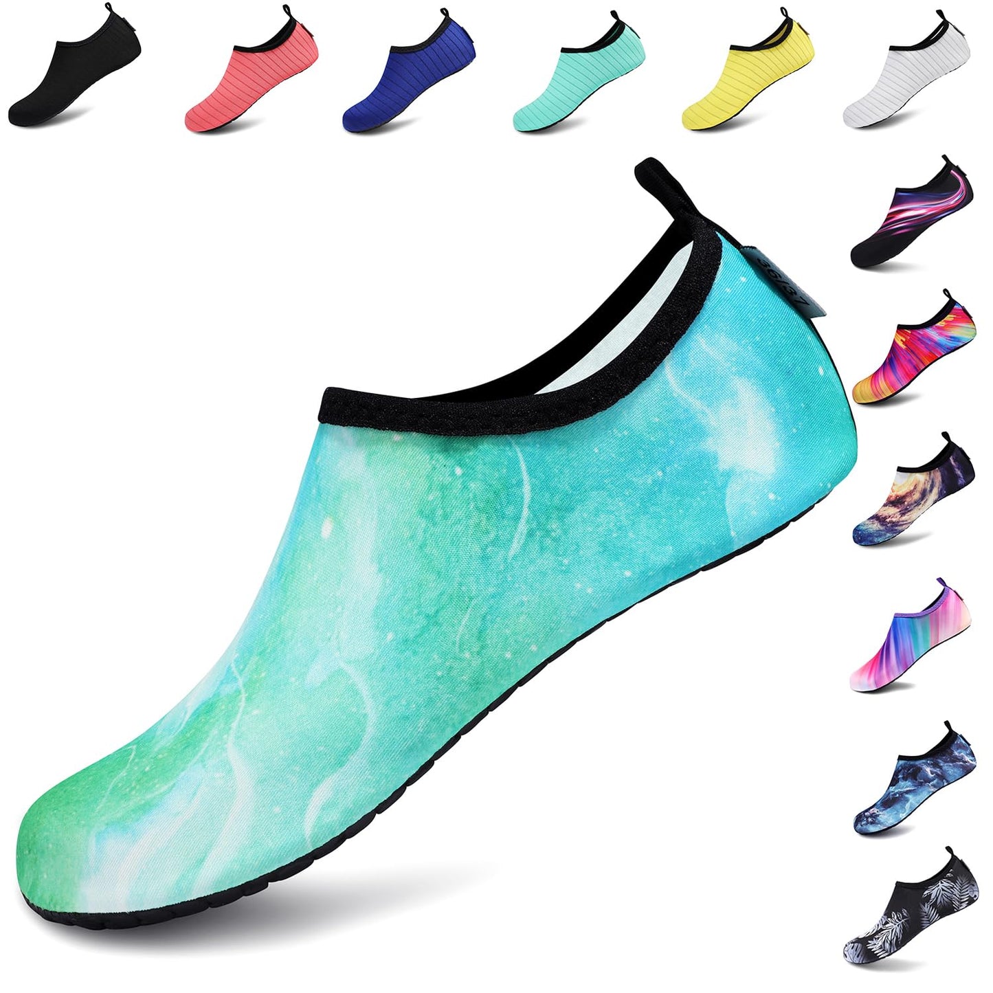 VIFUUR Water Sports Unisex Shoes Marble Green - 9-10 W US / 7.5-8.5 M US (40-41)