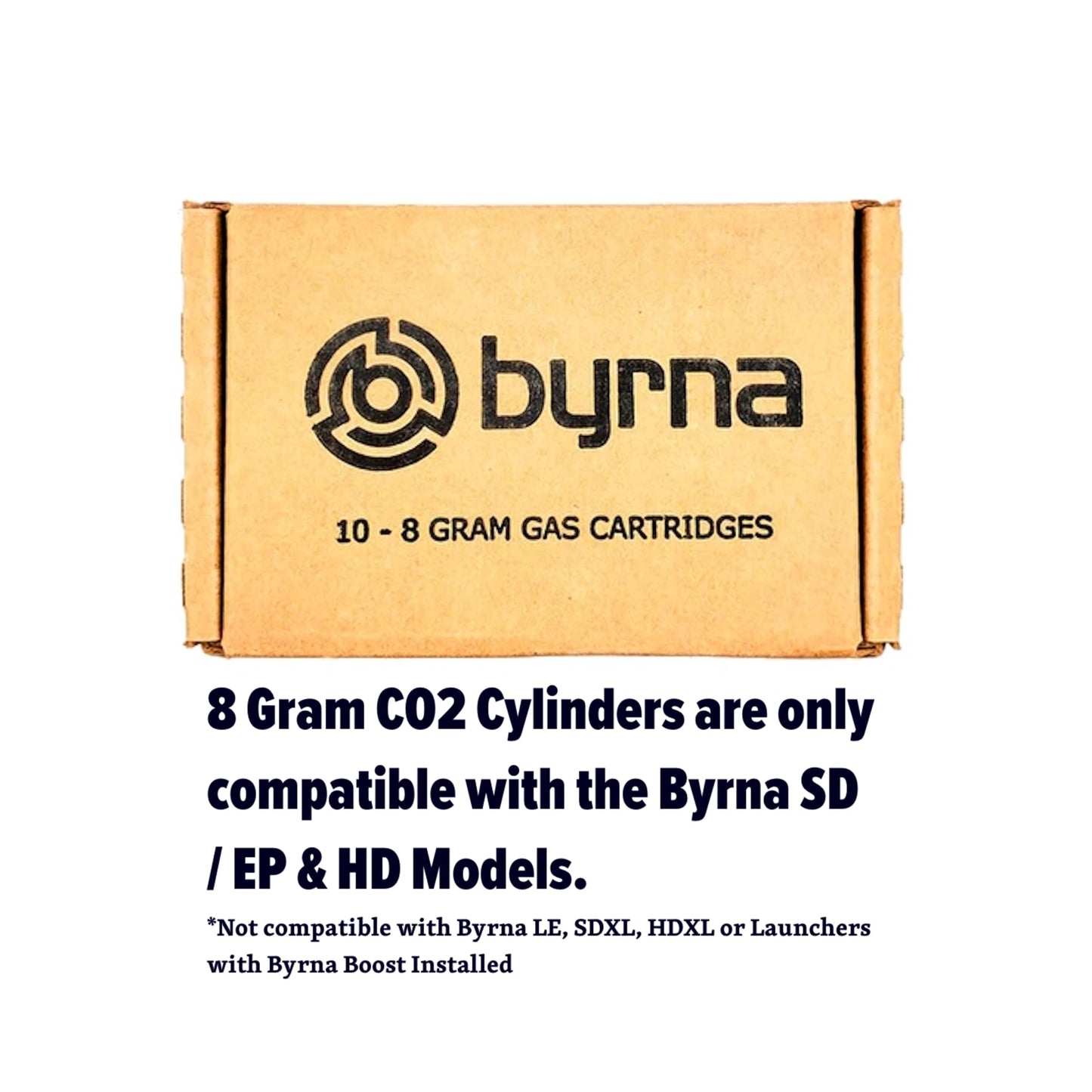 Byrna 8 Gram CO2 + Oiler Cartridges | 10 Count Pack | for Byrna SD/CL/HD/EP - (9 CO2 + 1 Oiler Cylinders)