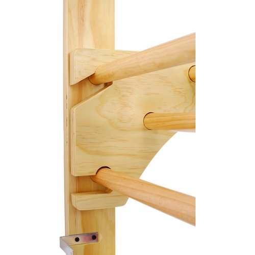 Wooden Swedish Ladder Stall Bars – Adjustable Pull-Up Bar for Gymnastics, Physical Therapy, Strength Training & Home Fitness – Durable Beech & Pine Wood, Wall-Mounted