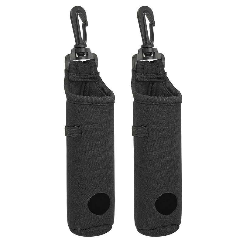 PATIKIL Golf Ball Carry Bag Pouch Neoprene Tee Holder with Clip - Black