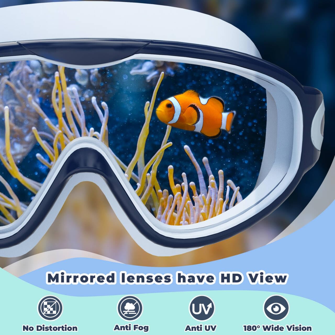 Keary 2 Pack Swim Goggles for Kids 6-14 8-14 Kids Swimming Goggles Age 3-15 4-7 4-16 8-12 for Boys Girl Youth Toddler Children Pool Water Goggle Anti Fog UV Protection Clear Wide View Waterproof