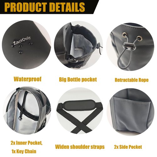 Magnetic Gym Bag For Men and Women Sling Sport Bag Travel Work with Water Bottle Holder, Phone Pockets Powerful Magnet Silky-Skin Fabric